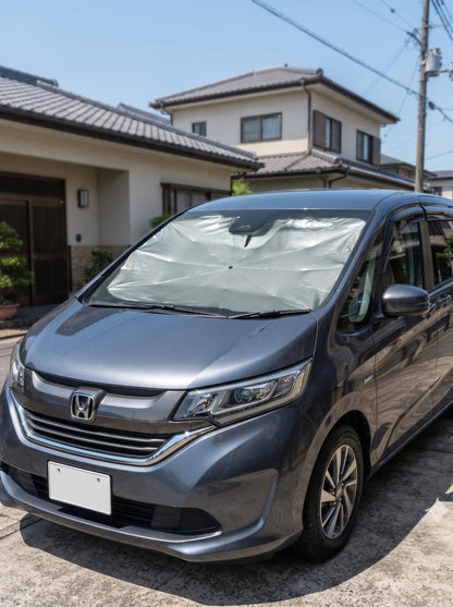 【Rakuraku Car】車用ワンタッチサンシェード ｜ UV99%カット 遮熱・日よけ 折りたたみ式